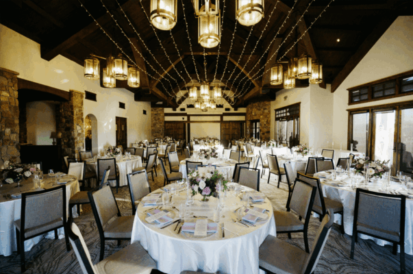 A reception space a wedding venue in Bend, Oregon.