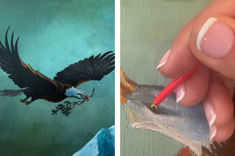 Closeup details of Ancient Highway by Genna Wolkon