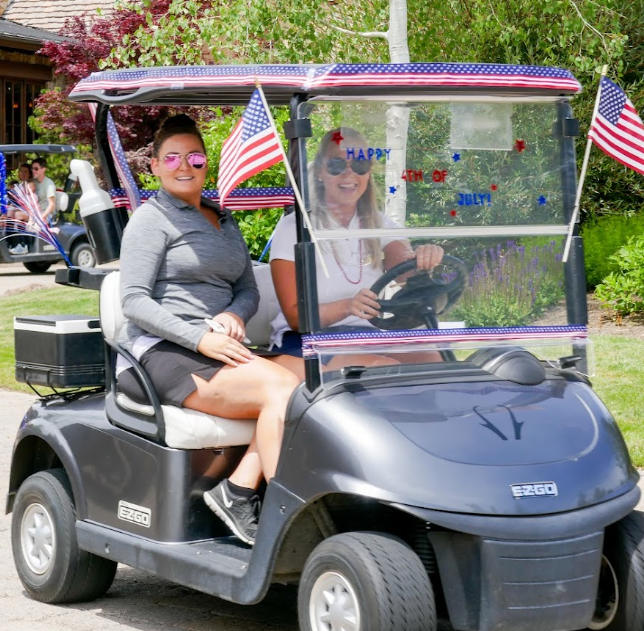 Fourth of july golf cart